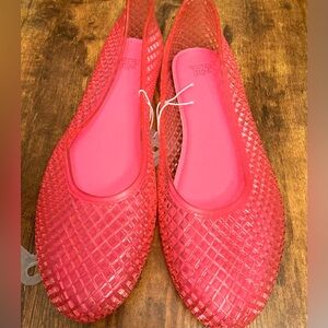Women's Isabella Jelly Flats - Wild Fable Light Pink Size 10 new